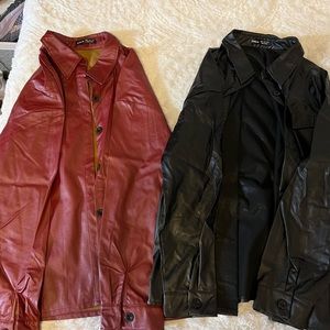 Shein leather cardigans